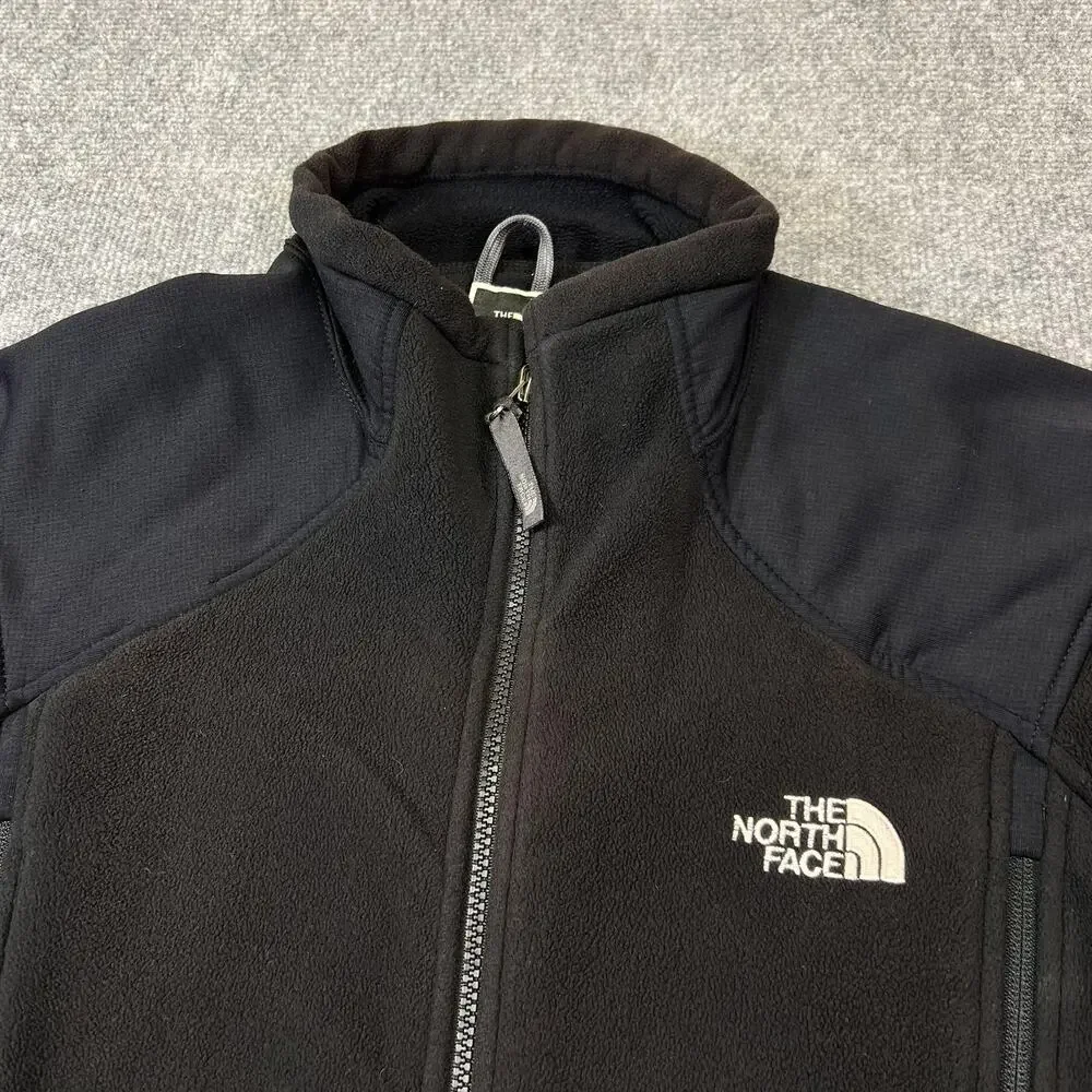 The North Face Jacket Mens Large Black Fleece Softshell Full Zip Pockets Outdoor